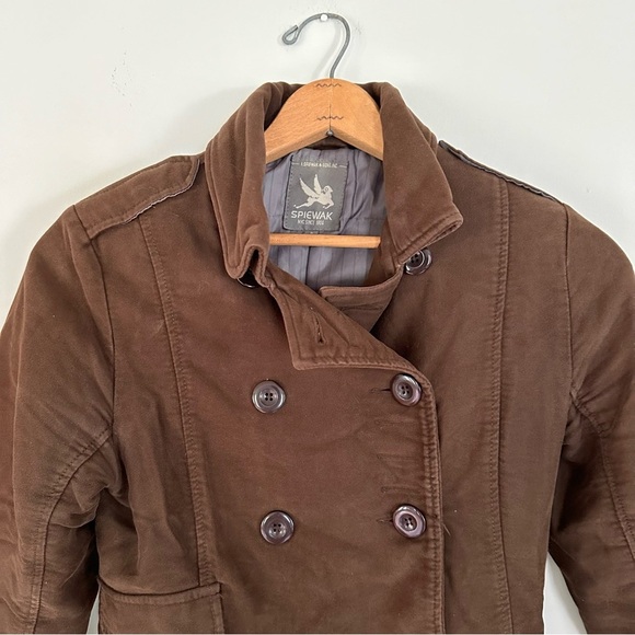 Spiewak Women’s Double Breasted Cotton Military Style Cold Weather Peacoat Sz S - Picture 3 of 15